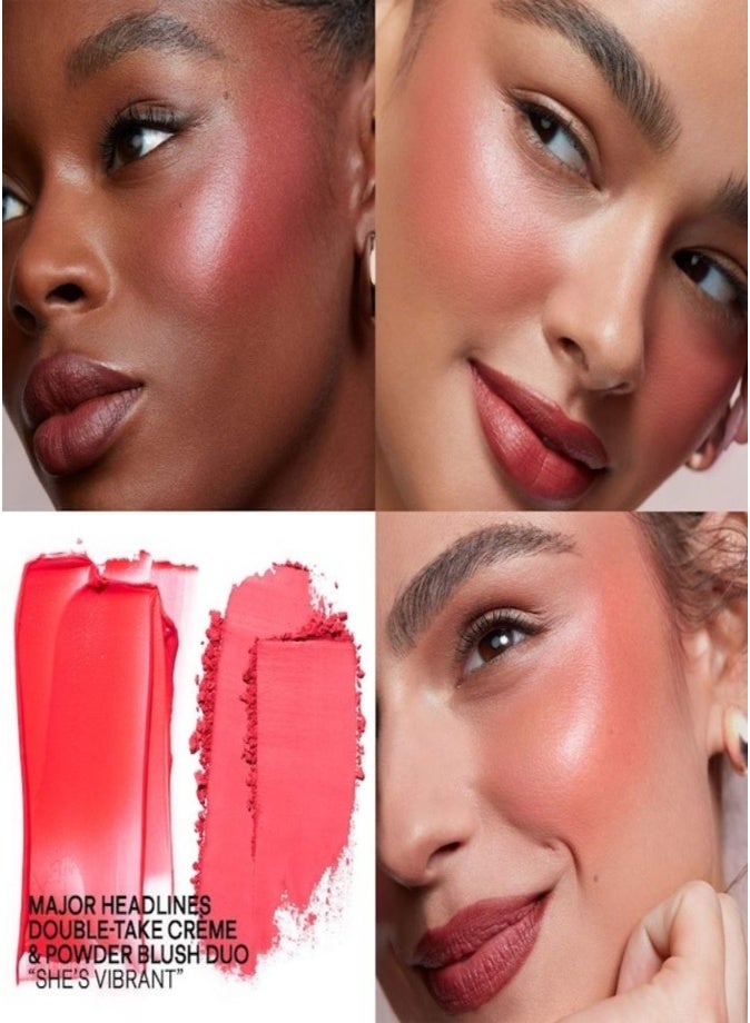 باتريك تا ميجور يتصدر العناوين الرئيسية: نظرة مزدوجة ثنائي أحمر الخدود الكريمي والبودرة 10 غرام، لونها نابض بالحياة - Image 3